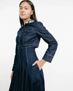 Aiste Cropped Denim Jacket