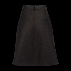 A-Line Belted Midi Skirt