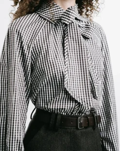 A-Line Belted Midi Skirt