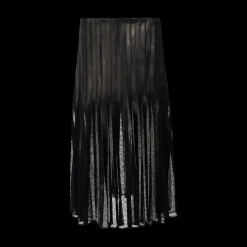 Alix Leather Strip & Lace Skirt