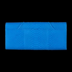 Amore Python Clutch Blue