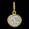 Ancient Silver Medusa Coin Pendant