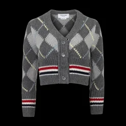 Argyle-Intarsia Cardigan