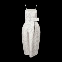 Artichoke Belted Jacquard Dress