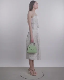 Artichoke Belted Jacquard Dress