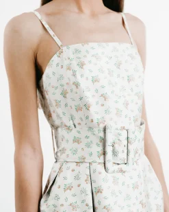 Artichoke Belted Jacquard Dress