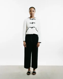 4-Bar Cropped Duffle Jacket