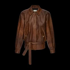 Belted Leather Jacket