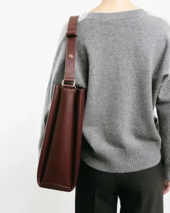 Burgundy Toasted Folded Tote Bag