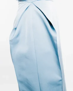 Buttoned Hip Pad Dress