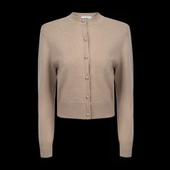 Cashmere Shoulder Pad Cardigan
