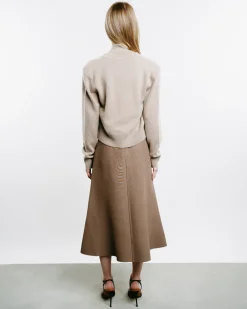 Cashmere Shoulder Pad Cardigan