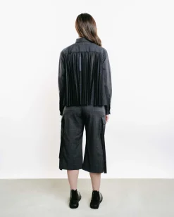Cropped Glen Checked Pants