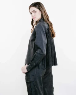 Cropped Glen Checked Pants