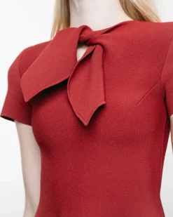 Crêpe Knit Cravat Top