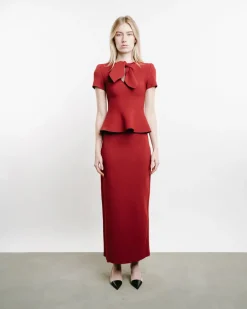 Crêpe Knit Pencil Skirt