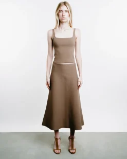 Crêpe Knit Square Camisole
