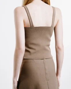 Crêpe Knit Square Camisole