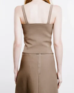 Crêpe Knit Square Camisole