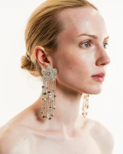 Crystal Flower Earrings