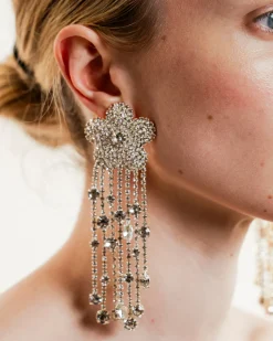 Crystal Flower Earrings