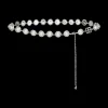 Crystal-Embellished Faux Pearl Belt