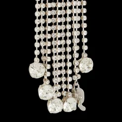 Crystal-Embellished Safety Pin Bag Charm
