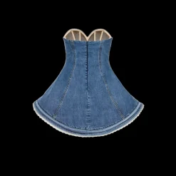 Denim Bustier Minidress