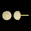 Diamond Dome Stud Earrings