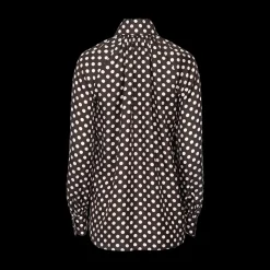 Dots Long-Sleeve Bow-Tie Shirt
