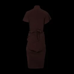 Draped Wrap Midi Dress