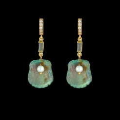 Dream Shell Labradorite Earrings
