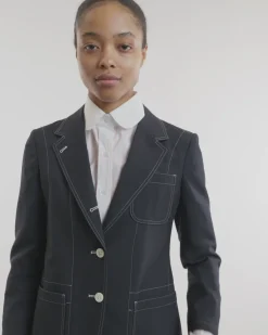 Elongated Patch Pocket Jacket