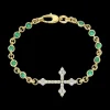 Emerald Cross Bracelet