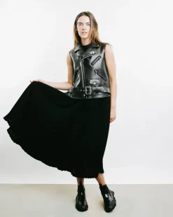 Faux Leather Maxi Dress