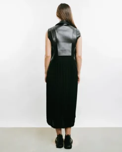 Faux Leather Maxi Dress