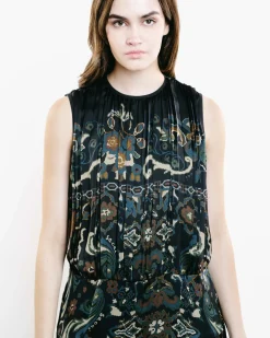 Floral Gathered & Pleated Dress