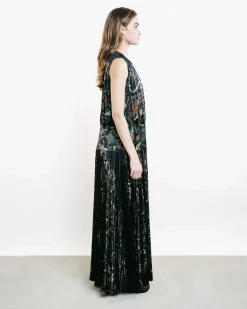 Floral Gathered & Pleated Dress