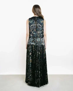 Floral Gathered & Pleated Dress