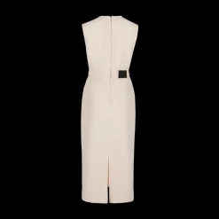 Floral-Appliqué Midi Dress
