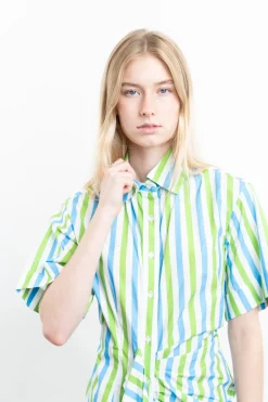 Gathered Ruffle Shirtdress
