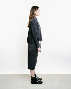Glen Check Mixed Media Button-Up Shirt