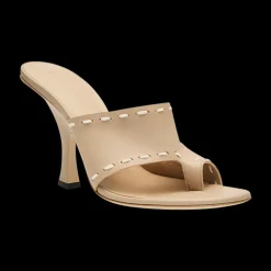 High-Heeled Thong Sandals