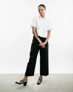 High-Rise Double Pleat Trousers