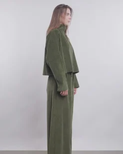 High-Waisted Corduroy Pants