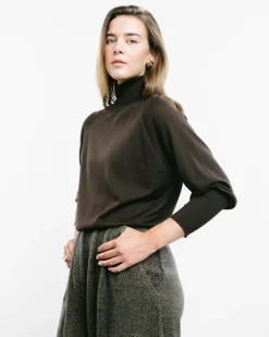 High-Waisted Herringbone Pants
