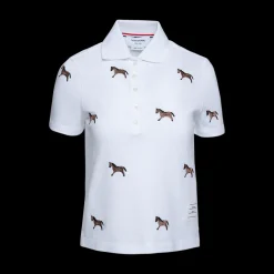 Horse-Embroidered Polo Shirt