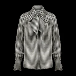Houndstooth Bow-Tie Shirt