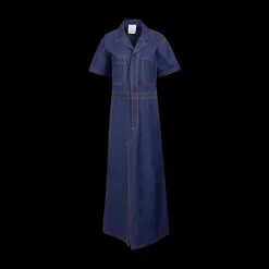 Janitoress Dress in Ridged Moire