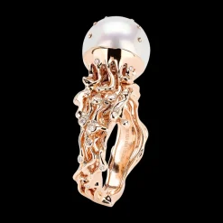 Jellyfish White Pearl Stackable Ring